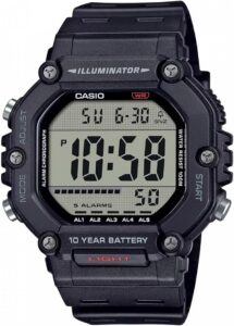Casio Męski cyfrowy zegarek kwarcowy z plastikowym paskiem AE-1600H-1AVEF