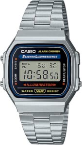 Casio Uniseks, Dla Dorosłych Retro Zegarek, Czarny/Srebrny, 35mm