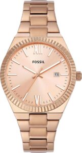 Fossil Analogowy zegarek damski, Różowe złoto, Klasyczny