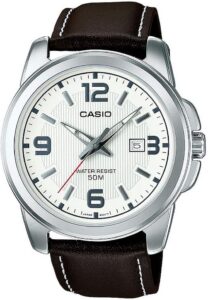 Casio Męski analogowy kwarcowy zegarek na rękę ze stali nierdzewnej