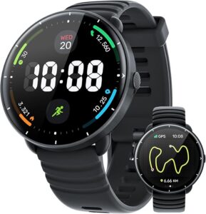 Parsonver Smartwatch dla Mężczyzn Kobiet, Wbudowany GPS, Wodoodporny 5 ATM do Pływania w Basenie i na Otwartych Akwenach, Zegarek Fitness z Wyświetlaczem AMOLED, Ponad 100 Trybów Sportowych, Puls, Sen