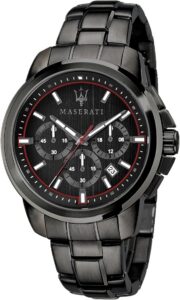 Maserati Męski zegarek Coll. Successo edycja limitowana, chronograf, kwarcowy -R8873621027, czarny, 44mm, bransoletka