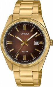 Casio Mieszany analogowy zegarek kwarcowy z paskiem MTP-1302PGC-5AVEF, bransoletka