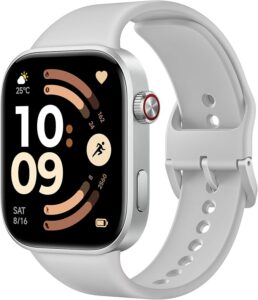 XIAOMI Redmi Watch 6, damski smartwatch męski, AMOLED 2,07", śledzenie sportu i fitness, 150+ trybów sportowych, do 24 dni pracy na baterii, 5ATM, zegarek GPS, Android™ i iOS, Szary, One Size