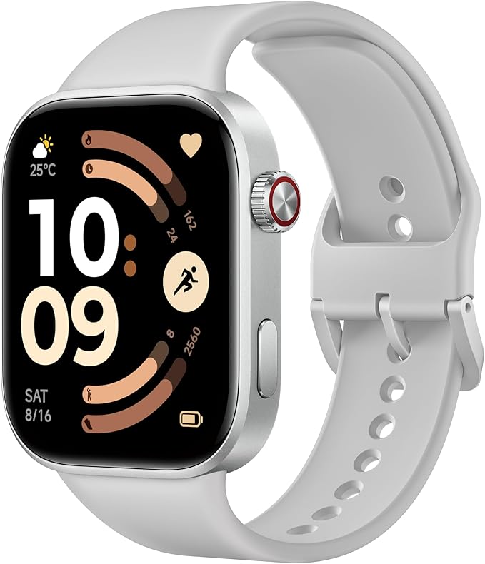 XIAOMI Redmi Watch 6, damski smartwatch męski, AMOLED 2,07", śledzenie sportu i fitness, 150+ trybów sportowych, do 24 dni pracy na baterii, 5ATM, zegarek GPS, Android™ i iOS, Szary, One Size