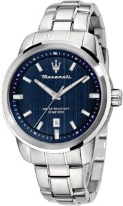 Maserati Męski zegarek na rękę analogowy kwarcowy stal szlachetna R8853121004, srebro, bransoletka