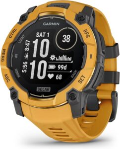 Garmin Instinct 3 SOLAR Wytrzymały Smartwatch GPS, 50 mm, Wbudowane Aplikacje Sportowe i Zdrowotne, Latarka LED, 10ATM, Sunburst