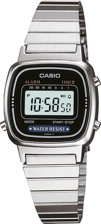 Casio Kobiety Vintage Zegarek, Szary/Czarny, Ø 25 mm