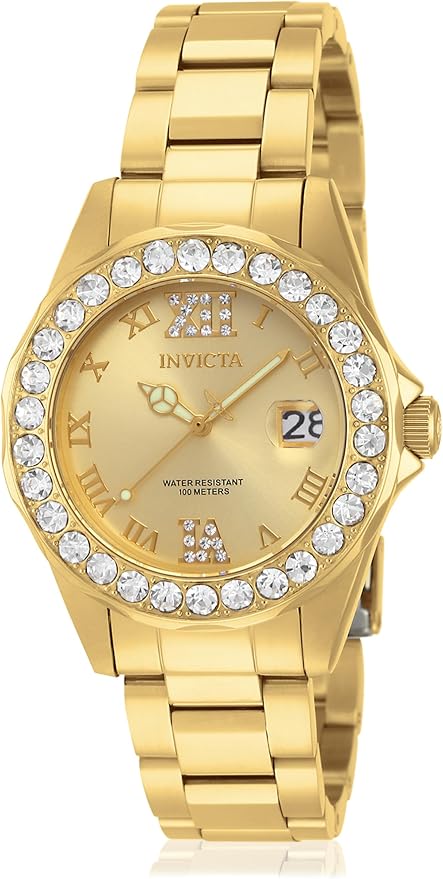 Invicta Pro Diver Damski zegarek kwarcowy ze stali nierdzewnej - 38 mm