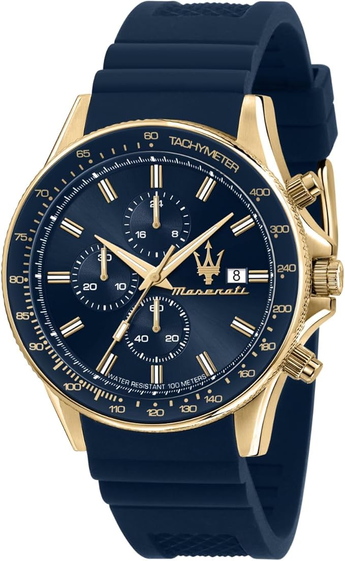 Sfida zegarek męski, chronograf, zegarek kwarcowy - R8871640004, NIEBIESKI, 44mm, Pasek.