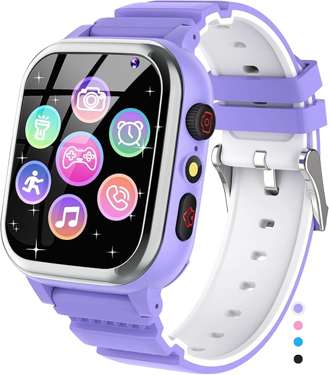 Smartwatch dla Dzieci z 26 Gry Telefon Pedometr Kalorie SOS Budzik Zegarek HD Camera Muzyka Wideo Stoper Inteligentny Zegarek dla Dzieci na Dzień Szkoły Prezenty Urodzinowe
