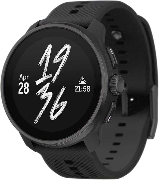 SUUNTO Race S Zegarek Biegowy z Ekranem Dotykowym Amoled, Dwuzakresowy Gps Zegarek Sportowy, Śledzenie Hrv i Snu, Plan Treningowy Oparty na Si, Bezpłatne Mapy Offline, Wodoodporność do 50M