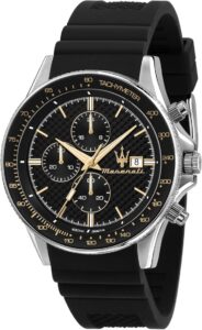 Maserati Zegarek męski z kolekcji Sfida Limited Edition, chronograf, kwarcowy-R8871640005, czarny, 44mm, Sport