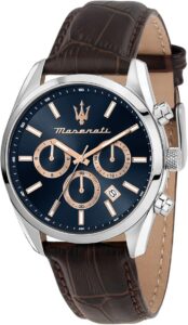 Maserati Męski zegarek atrakcji LIMITED EDITION kwarcowy wielofunkcyjny - R8851151003, niebieski, 43mm, pasek