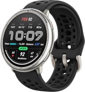 Amazfit Active 2 Smart Watch 44 mm, mapy GPS z kierunkiem, monitor aktywności, 10-dniowa bateria, monitor snu, 160 trybów sportowych, wodoodporny, do urządzeń z systemem Android i Apple iPhone, czarny