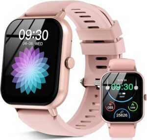 flintronic Smartwatch dla Mężczyzn i Kobiet, 1.83" zegarek fitness z funkcją odbierania/wykonywania połączeń, monitor EKG, wodoodporny IP67, monitor tlenu we krwi, ciśnienia krwi, tętna, snu, wiele