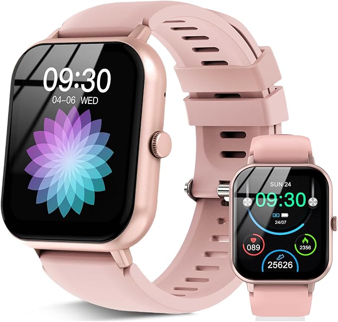 flintronic Smartwatch dla Mężczyzn i Kobiet, 1.83" zegarek fitness z funkcją odbierania/wykonywania połączeń, monitor EKG, wodoodporny IP67, monitor tlenu we krwi, ciśnienia krwi, tętna, snu, wiele