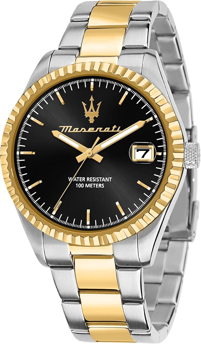 MASERATI Zegarek męski, czas, data, analogowy, 43 mm, kolekcja COMPETIZIONE, prezent dla chłopaka, męża, mężczyzny