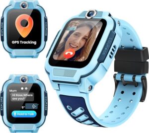 imoo Z3 Smartwatch dla Dzieci, GPS w czasie rzeczywistym, połączenia 4G wideo i głosowe, ekran 1.5″ HD, pamięć 8GB, wodoodporny IP68, tryb szkolny, przycisk SOS, kontrola rodzicielska (Niebieski, Z3)