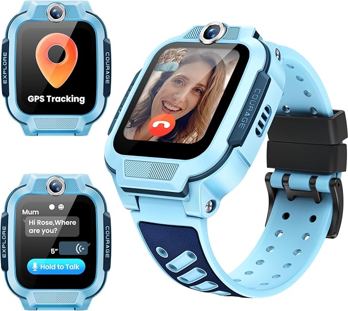 imoo Z3 Smartwatch dla Dzieci, GPS w czasie rzeczywistym, połączenia 4G wideo i głosowe, ekran 1.5″ HD, pamięć 8GB, wodoodporny IP68, tryb szkolny, przycisk SOS, kontrola rodzicielska (Niebieski, Z3)
