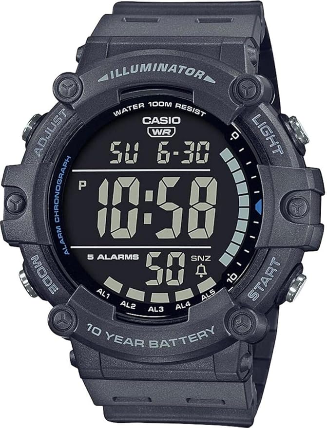 Casio - COLL Sports zegarek na rękę AE-1500WH-8BVEF - zegarek męski - wodoszczelny - cyfrowy - z paskiem z tworzywa sztucznego - niebieski