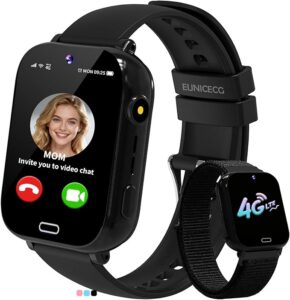 4G Smartwatch dla Dzieci z GPS Lokalizować Połączenie Wideo Telefony Model Klasy Czat Głosowy Gry Budzik SOS Kalkulator - Zegarek dla Dziecka Chłopców Dziewcząt Urodziny Prezenty