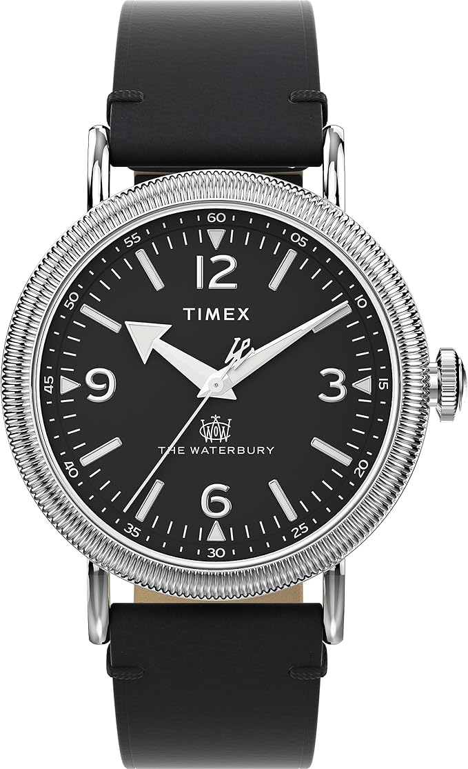 Timex Men's Waterbury Coin Edge 40mm Leather Strap Watch