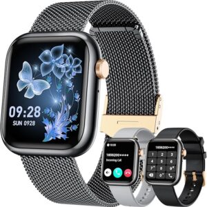 Smartwatch męski z funkcją telefonu Bluetooth, zegarek fitness: 1,83'' HD ekran dotykowy Smart Watch ze 120+ trybami sportowymi z pulsometrem krokomierzem IP68 wodoszczelny Fitness Tracker