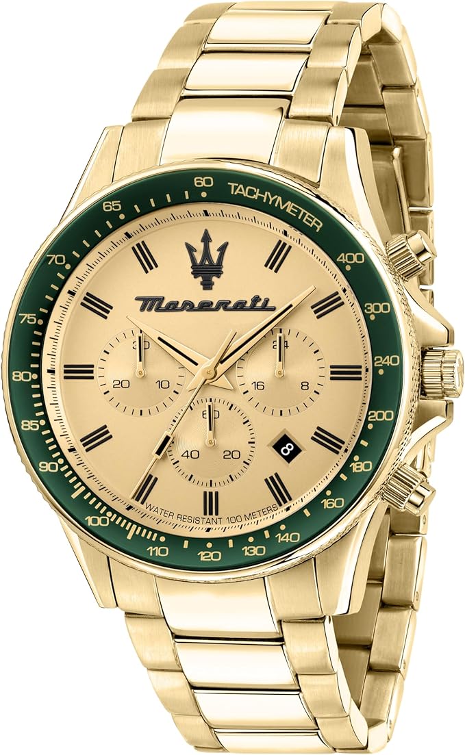 Maserati Zegarki męskie analogowe, kwarcowe, 32014707, ó?te z?oto, Bransoletka