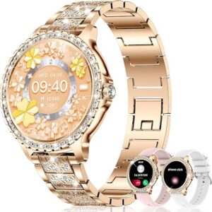 Smartwatch damski Diamond, 1,32", cykl menstruacyjny, pulsometr, monitor snu, sterowanie muzyką, 110 trybów sportowych, zegarek z funkcją telefonu i połączeń