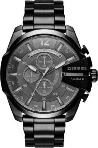 Diesel Mega Chief zegarek dla mężczyzn, mechanizm chronografu z paskiem ze stali nierdzewnej