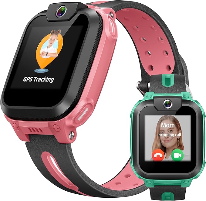 imoo Watch Phone Z1 Kids Smart Watch, Smartwatch dla dzieci 4G z długotrwałym wideo i telefonem, zegarek GPS dla dzieci z lokalizacją w czasie rzeczywistym i wodoodporność IPX8 (różowy)