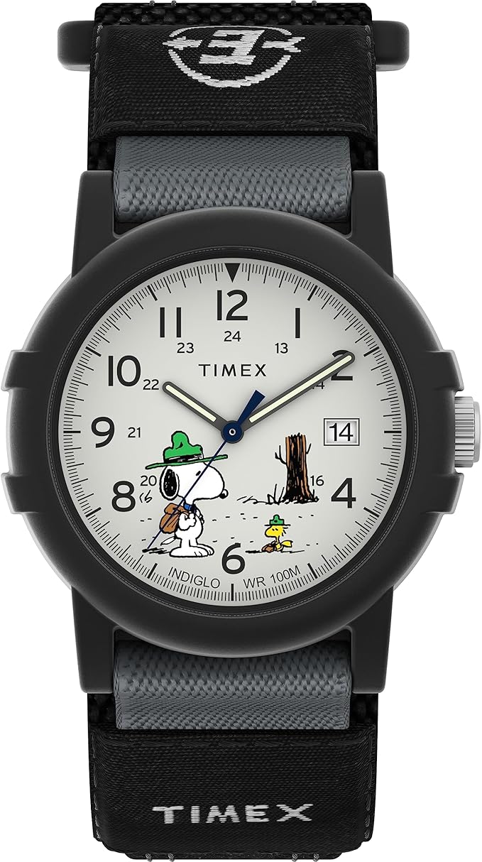 Timex Expedition X Peanuts Beagle Scout Camper Zegarek męski, 40 mm, na pasku z tkaniny, TW4B29100