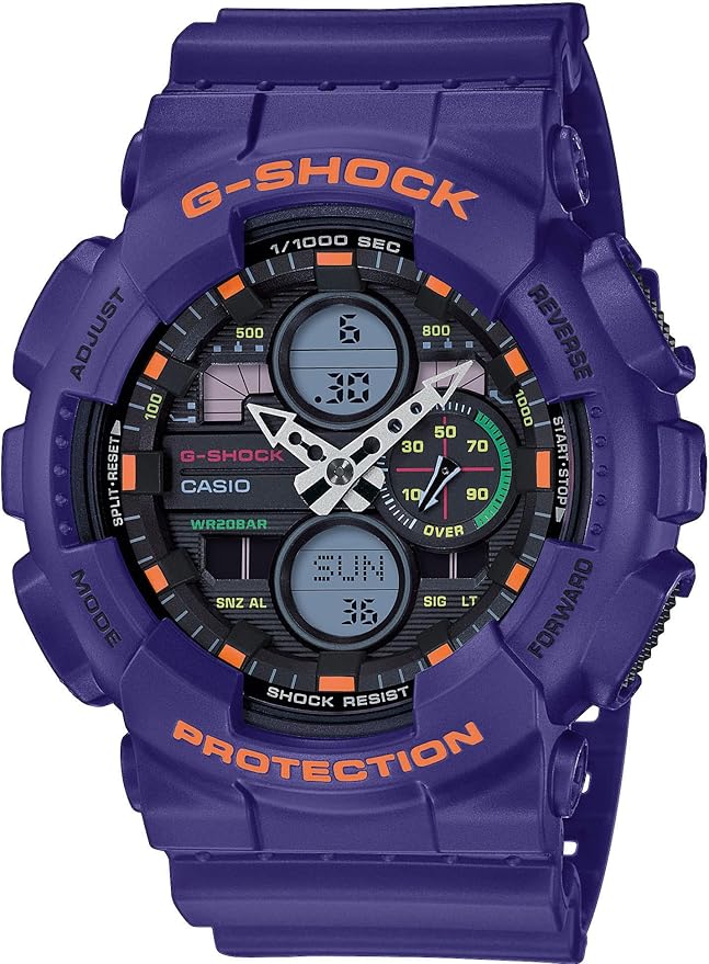 CASIO męski analogowy – cyfrowy zegarek kwarcowy z bransoletką z żywicy