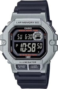 Casio Seria WS1300H | zegarek cyfrowy | wodoodporność 100 metrów | podświetlenie LED | stoper 1/100 SEC | wykres pływów | Coundtown Timer | Światło LED | Alarmy wielofunkcyjne | 10-letnia bateria