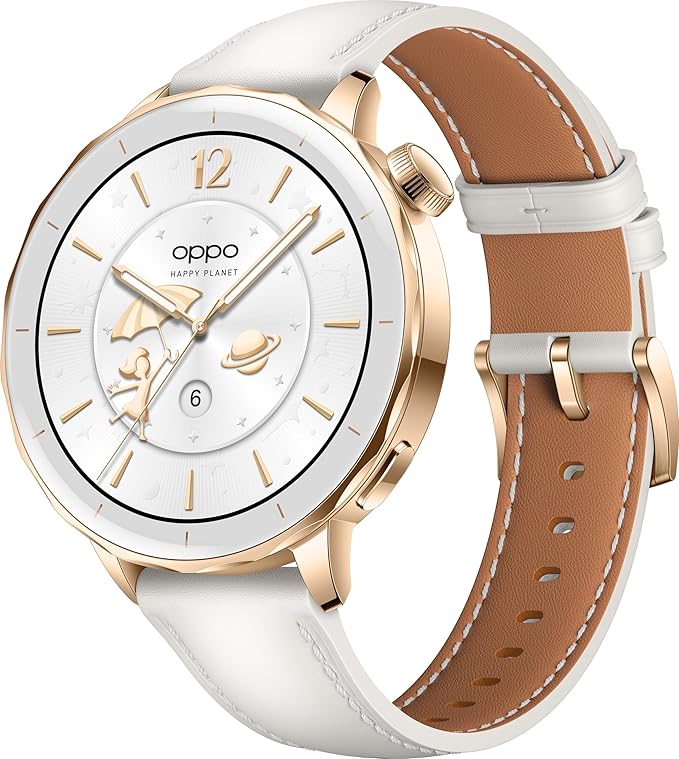 OPPO Zegarek X2 Mini – Smartwatch z wyświetlaczem AMOLED 1,32", do 7 dni baterii, GPS, Wear OS by Google, płatności z portfelem Google, wodoszczelność 5 ATM, 100+ tryby sportowe – Glimmer Gold