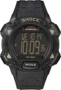 Timex Męski Expedition Shock CAT czarna tarcza z czarnym paskiem z żywicy