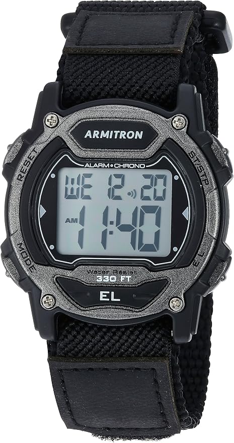 Armitron Sport Unisex cyfrowy chronograf nylonowy pasek zegarek, 45/7004