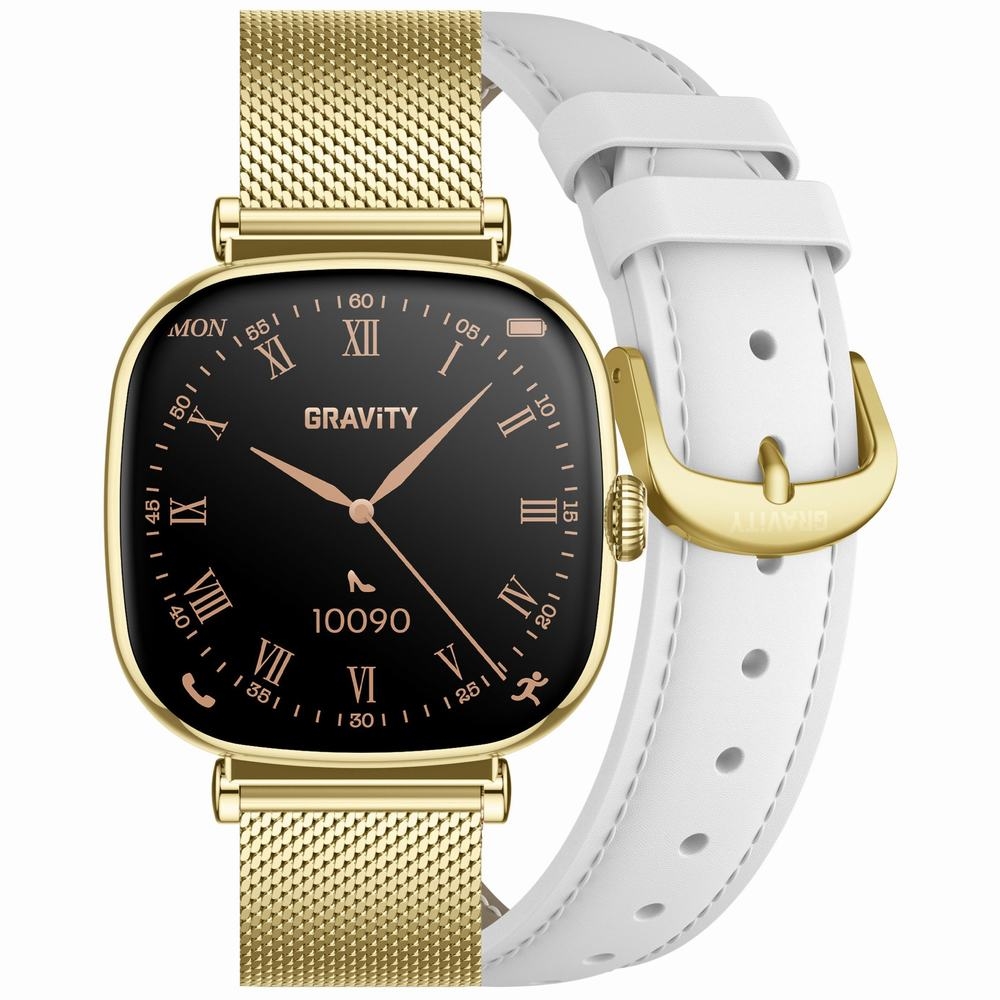 Smartwatch Gravity Złoty Bransoleta + Pasek GT32-2