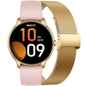 Smartwatch Gravity Złoty Pasek + Bransoleta GT31-1