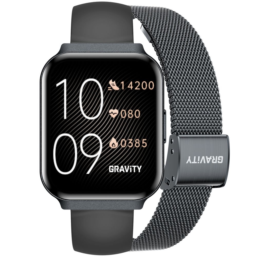 Smartwatch Gravity Czarny Pasek + Bransoleta GT44-5